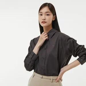 LAP로고자수 오버핏 셔츠 블라우스 AP3WB867