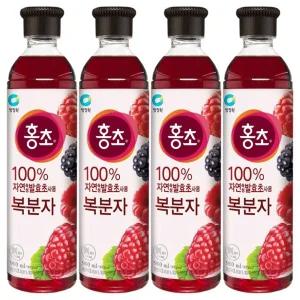 대상 청정원 홍초 복분자 900ml x 4개 블루베리 석류