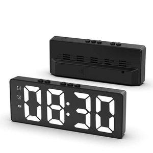 LED 거울 탁상시계/알람시계/온도계/큰글자/건전지/USB/겸용