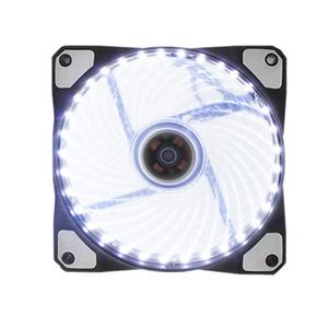 120MM 컴퓨터 화이트 33 LED 쿨러 PC 케이스 저소음 튜닝 냉각 쿨링팬 메인보드 파워전원 연결 교체용