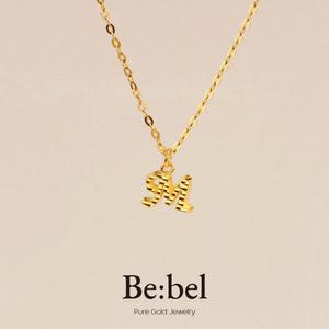 순금목걸이 3.75g 24k 남자 여자 디자인 이니셜 M 비벨 한돈 1돈