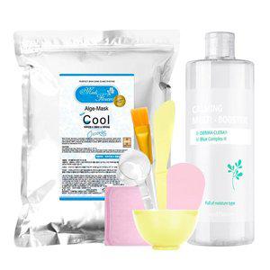 [메디플라워]대용량 모델링팩 스타터팩 쿨 1kg+팩도구 6종+카밍 멀티 부스터 500ml
