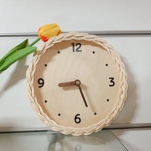 [라탄키트]라탄 시계 만들기 DIY 재료(합판20cm,원목바늘, 고리형 무브먼트 )