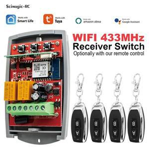 투야 범용 스마트 원격 제어 리시버 주차장 도어 리모컨 오프너 컨트롤러 433/433.92 Mhz 송신기 2CH 12V 2