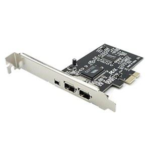 데스크톱 PC용 axGear PCI-E Firewire IEEE 1394 3 포트 파이어 와이어 컨트롤러 카드