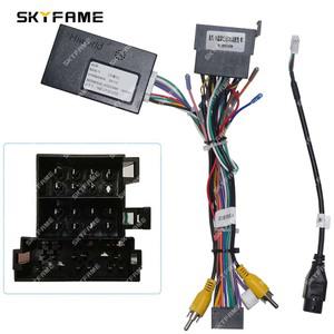 SKYFAME 차량 16 핀 와이어링 하네스 어댑터 Canbus 박스 디코딩 안드로이드 라디오 전원 케이블 Baic Magi