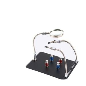 PCB 작업용 납땜 확대경 자석 스탠드 보조돋보기 악 (WD57069)