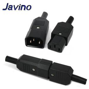 스트레이트 케이블 플러그 커넥터 C13 250V 검정색 암수 Rewirable 전원 3 핀 AC 소켓