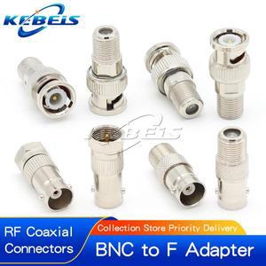 1pcs 어댑터 BNC-F TV 수 플러그 및 암 잭 스트레이트 커넥터 RF 동축 변환기 50ohm KEBEIS