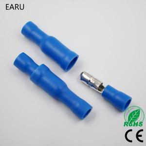 50pcs 파란색 남성 총알 절연 커넥터 압착 단자 배선 케이블 플러그 FRD2-156 Hot