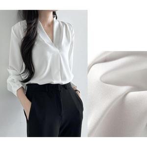 [피커]실크블라우스 브이넥 정장 실크