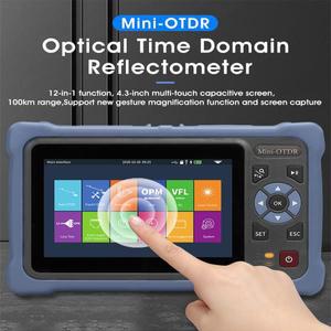 하이 퀄리티 터치 스크린 VFL OLS OPM 이더넷 케이블 테스터, 광섬유 반사계, AUA800, 12 인 OTDR 26, 24dB