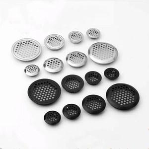 0PCS 라운드 캐비닛 공기 덕트 환기 DIA. 9 53 스틸 루버 메쉬 구멍 플러그 장식 커버 옷장 그릴 환기 시스템