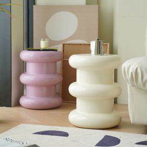 마카롱 원형 보조 스툴의자 3단 5colors