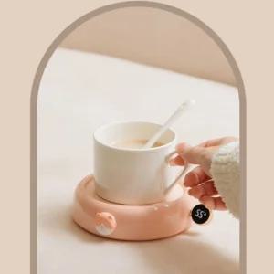 온도조절 머그컵 컵워머 보온받침대 온열 조절 보온 Mug