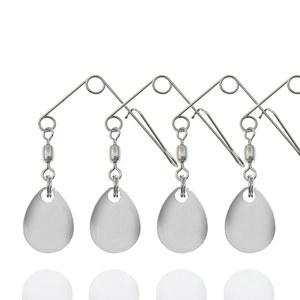 올러필러리 50PCS 낚시 스피너 블레이드 리그 스피너베이트 스무스 스푼 키트, 샤프트 베이스 미끼를 만드는 콜로라도 블레이드용 교체 액세서리