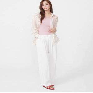 [플라스틱아일랜드]밴딩 와이드팬츠 PR2WP132