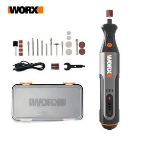 Worx WX106 8V 회전 도구 USB 충전기 핸들 무선 미니 조각 연삭 연마 속도  전동 공구 세트