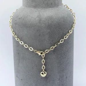 [호림쥬얼리]14K gold 골드발찌 세련_예쁜(HR)14K 할로우 피치하트 발찌