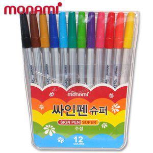 [솔로몬샵][오늘출고] 모나미 슈퍼싸인펜 12색 모나미슈퍼사인펜