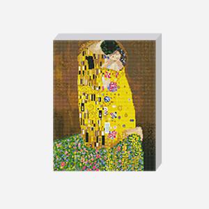 DIY 보석십자수 세트 클림트 키스 40x50cm 명화 캔퍼스 액자형 비즈