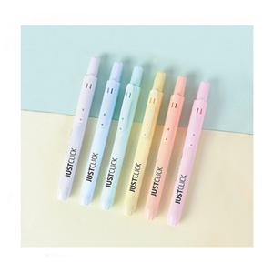 모리스 형광펜 노크식 저스트클릭 S 마일드 단색