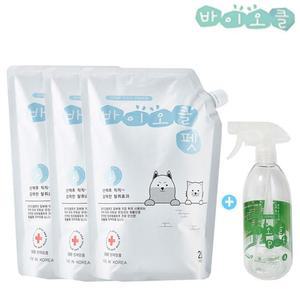 바이오클 펫 2리터x3개+빈 용기 500ml/강아지/b