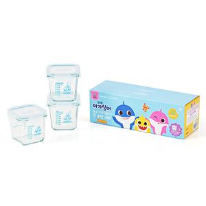 글라스락 핑크퐁 아기상어 큰용량 팬시캡, 270ml, 3개입, 1개