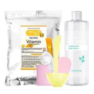 [메디플라워]대용량 모델링팩 스타터팩 비타민 1kg+팩도구 6종+카밍 멀티 부스터 500ml