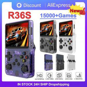 휴대용게임기 콘솔게임기 미니게임기 R36S 휴대용 게임 콘솔 3.5 인치 IPS 스크린 15000 클래식 레트로 리