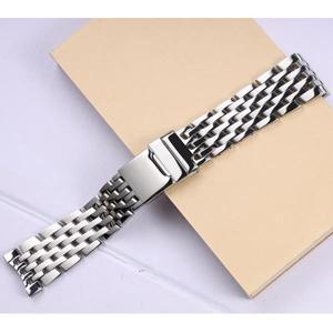 Breitling Navitimer 시계 스트랩 팔찌용 광택 실버 솔리드 스테인레스 스틸 밴드, 7 구슬, 22mm, 신제품