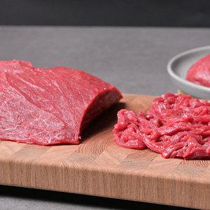 마장동에서 오늘 썰은 육회 (업소용/식당용), [썰어서/덩어리] 육회 1kg (냉장), 1개