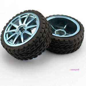 65mm 로봇휠 블루 RC카 고무바퀴 1개zab593