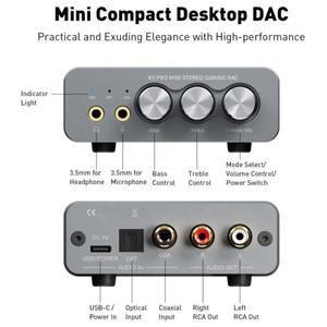 K5PRO USB 게임용 DAC마이크 헤드폰 앰프 포함 미니 소형 오디오 DAC는 사운드 여행을 업그레이드 알루미늄