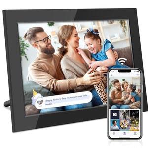 Bgift 10.1인치 WiFi 디지털 액자, 32GB 스토리지 및 SD 카드 슬롯이 포함된 IPS HD 터치 스크린, APP을 통해 사진과 동영상을 원격으로 공유 - 가족 친구에게 이상적입니다