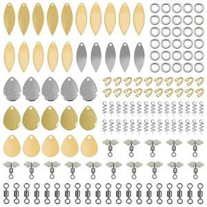 루어 제작용 낚시 스피너 블레이드, 150pcs 제작 용품 키트 콜로라도 윌로우 블레이드 접이식 클레비스 트위스트 락 회전식 DIY 스피너베이트 월리아이 스푼 리그용
