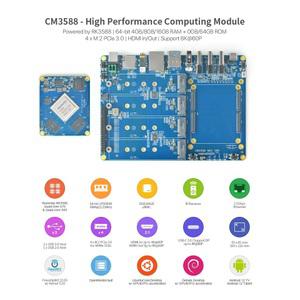 CM3588 NAS 키트 RK3588 코어 16G 64G 록칩 쿼드 Cortex-A76 ARM Cortex-A76GPU Mali-G610 MP4USB3.02.5Gbp