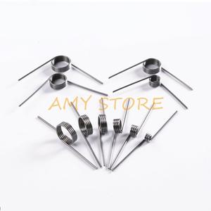 10Pcs 0.3 0.4 0.5 0.6 0.7 0.8mm 스프링 스틸 OR 304 스테인레스 스틸 소형 V 자형 코일 토션 스프링 90 1