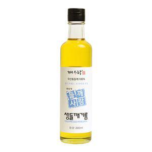 깨사랑 국산 냉압착 생들기름 들기름 300ml
