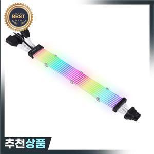 Lian-Li 주소 지정 가능 RGB Strimer Plus V2 12VHPWR12+4핀 - 3x8핀 8개의 라이트 가이드