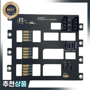NAS 스토리지 서버 확장 보드용 SAS/SATA 하드 디스크 백플레인 대형 4D 전원 공급 장치 베이 HDD SSD 어댑