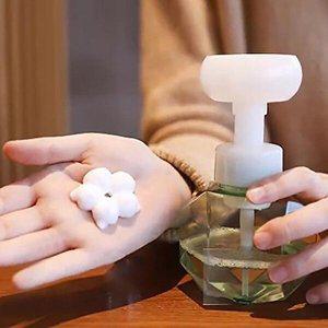 [셀러허브 1]꽃 모양 거품 핸드워시 디스펜서 300ml [물비누 손세정제 욕실 통 펌프 리필 용기 버블 거품