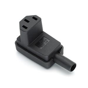 90 도 각도 IEC 320 C3 암 플러그  AC 0A  250V 전원 케이블 커넥터  전기 조립 액세서리  블랙   개