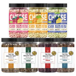 더텐 헬씨트릿 치즈트릿 가수분해 저알러지 간식 인섹트 소고기 황태 연어 복분자 당근 블루베리 유산균 300g 강아지 노즈워크 훈련용
