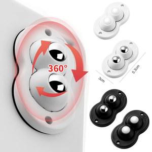 4Pcs 자기 접착 유형 음소거 공 범용 휠 2/3/4 구슬 가구 캐스터 바퀴 스테인레스 스틸 휠 360 회전