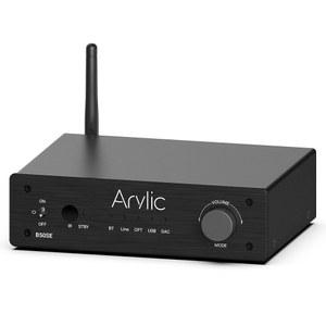 ARYLIC B50SE BLUETOOTH 5.1 스테레오 및 이동 간편한 스피커 클래스 제어 원격, 50W 2, D 홈 애플리케이션 수신기 통합 미니 안정적이고 EQ X 앰프 2.1채널