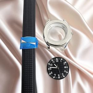 포인터 리터럴 고무 테이프 42MM 스테인레스 스틸 케이스 NH35 NH36 무브먼트 호환