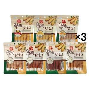 펫스토리 수제 핫도그 100gX3 고기말이 애견간식 강아지 껌 소시지