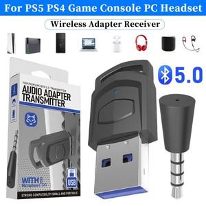 무선 게임 오디오 헤드폰 어댑터 리시버 PS5 콘솔 PC USB 동글 블루투스 5.0 송신기
