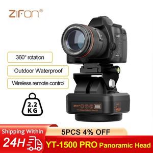 ZIFON YT-1500 PRO 자동 파노라마 헤드 원격 제어 팬 틸트 헤드(카메라/전화용 휴대폰 클립 포함)